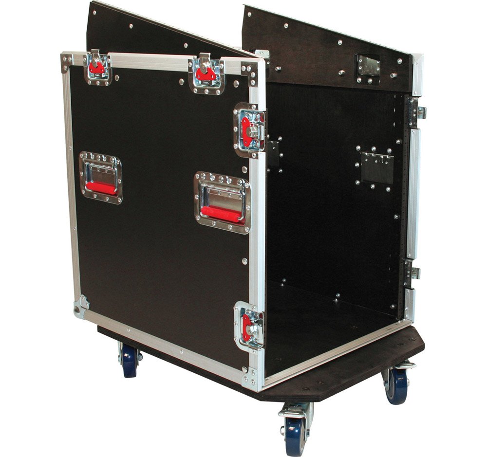 Gator Cases G-TOUR Audio Road Rack with Heavy-Duty Casters and Tour Grade Hardware; 12U Top and 12 Side (G-TOUR 10X14 PU)
