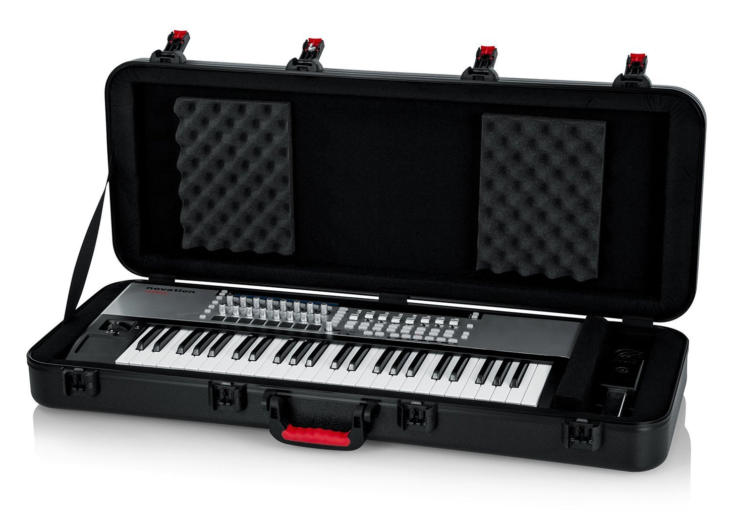 Gator Cases Molded Flight Case for 49-Note Keyboards with TSA Approved Locking Latches and Recessed Wheels; (GTSA-KEY49)