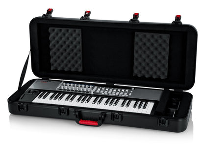 Gator Cases Molded Flight Case for 49-Note Keyboards with TSA Approved Locking Latches and Recessed Wheels; (GTSA-KEY49)
