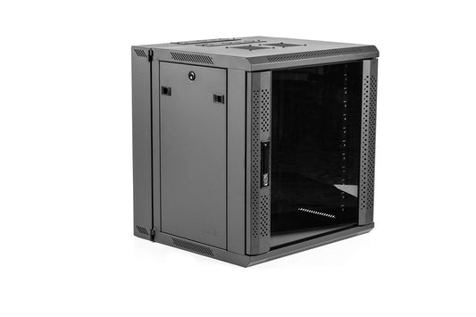 Gator Rackworks Sectional Wall Rack with Glass Door; 9U with 21" Rackable Depth (GRW2009509)