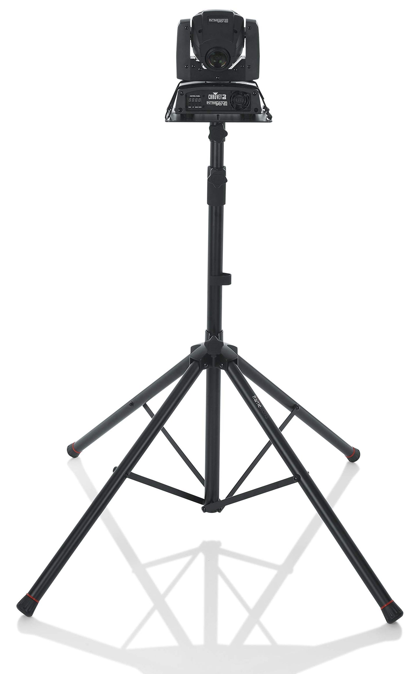 Gator Frameworks Deluxe Quad-Pod Lighting Stand with Automatic Lift; Fits Moving Head Lights up to 250 Class (GFW-LIGHTMH250-25)