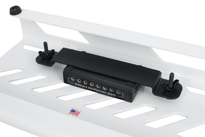 Gator Cases Aluminum Guitar Pedal Board with Carry Bag; Small: 15.75" x 7" | White (GPB-LAK-WH)