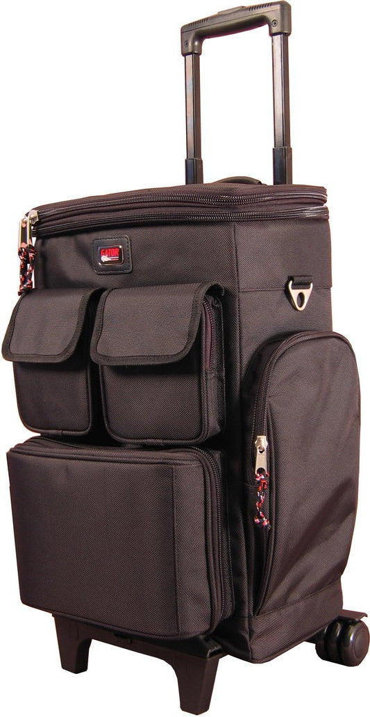 Gator Cases Lightweight Rolling Backpack Case with Pull Handle; Fits 25-Note Micro Controllers and Laptop (GK-LT25W)