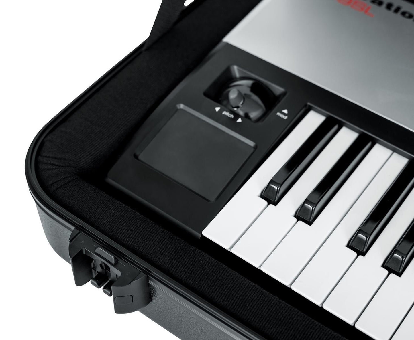 Gator Cases Molded Flight Case for 49-Note Keyboards with TSA Approved Locking Latches and Recessed Wheels; (GTSA-KEY49)