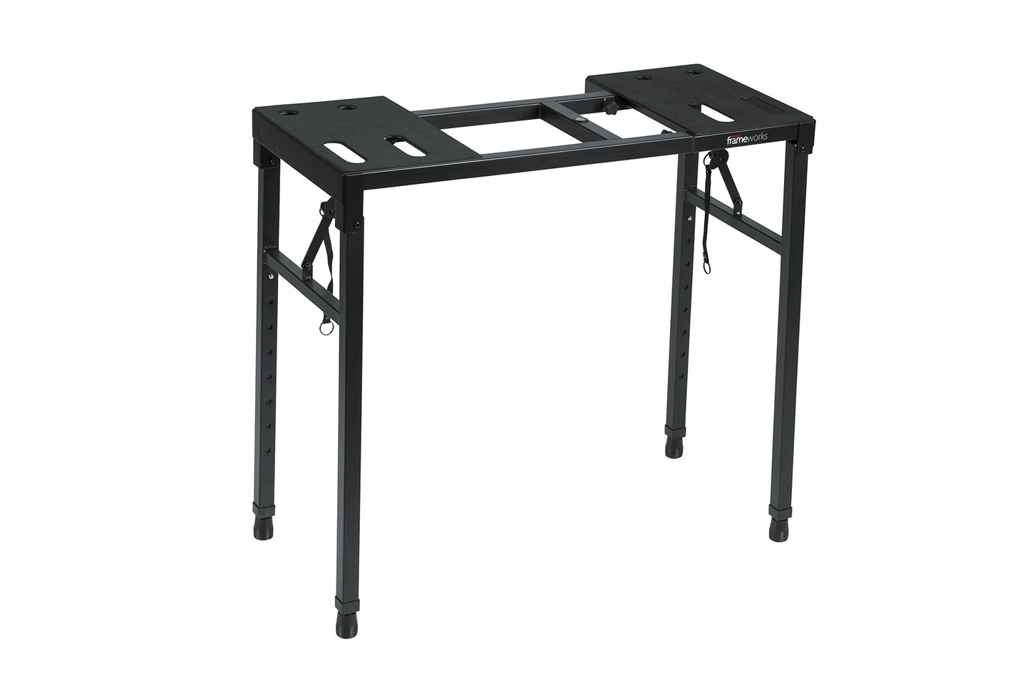 Gator Frameworks Keyboard and Audio Utility Table with Multi Point Adjustability and Built in Leveling Bubble; Min/Max Height - 26"/44" (GFW-UTILITY-TBL)