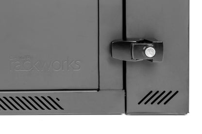 Gator Rackworks Sectional Wall Rack with Glass Door; 18U with 21" Rackable Depth (GRW2018509)