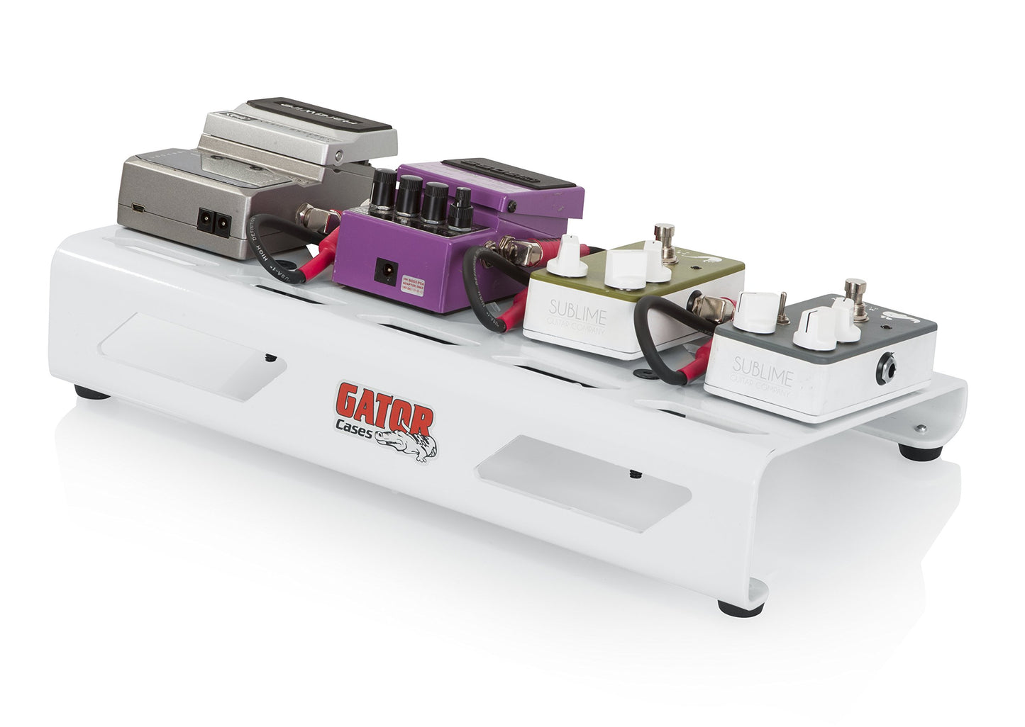 Gator Cases Aluminum Guitar Pedal Board with Carry Bag; Small: 15.75" x 7" | White (GPB-LAK-WH)