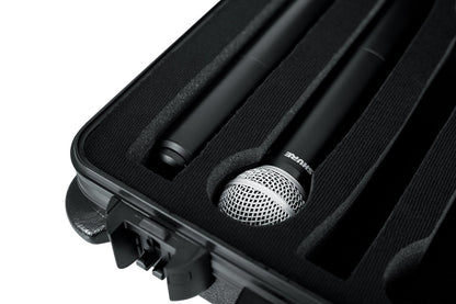 Gator Cases GTSA-MICW6 Wireless Microphone Case for 6 Wireless Microphones