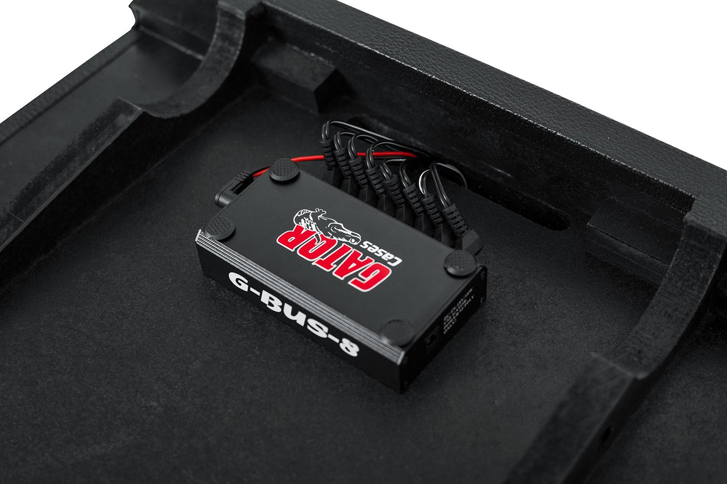 Gator Cases Guitar Effects Pedal Board with Tote Bag, Velcro Surface, and G-BUS Multi-Output Power Supply; Standard Size: 16.5" x 12" (GPT-BL-PWR)