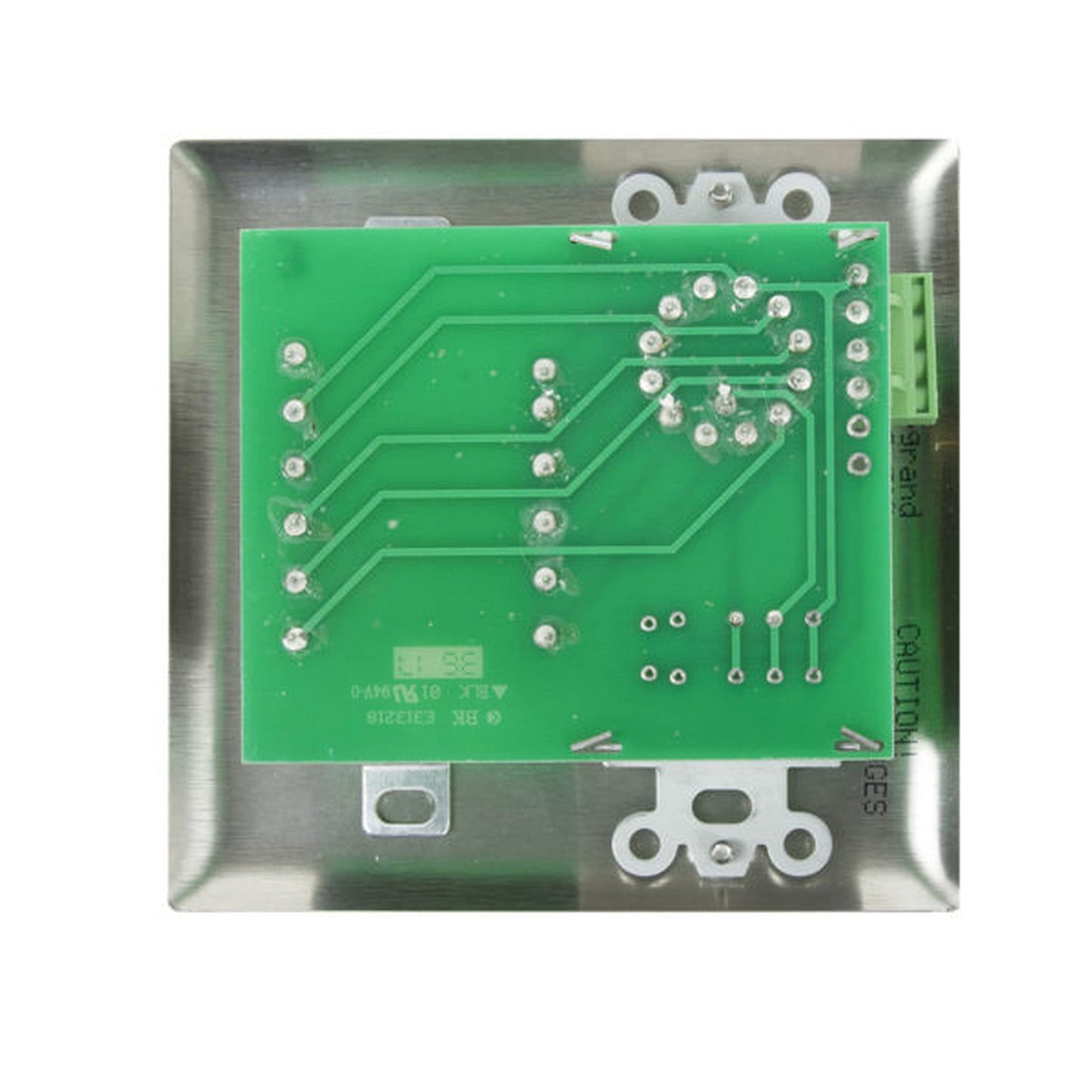 Lowell KL200-DSB 200W 2-Gang Decorator Wall Plate with Key Switch, Stainless Steel/Black