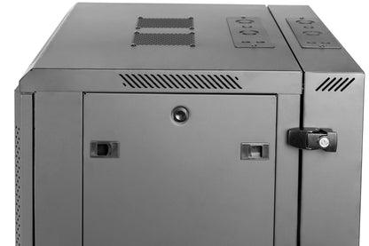 Gator Rackworks Sectional Wall Rack with Glass Door; 18U with 21" Rackable Depth (GRW2018509)