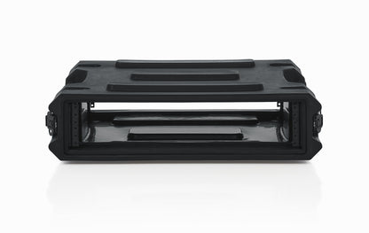 Gator Cases Pro Series Rotationally Molded 2U Rack Case with Standard 19" Depth; Made in USA (G-PRO-2U-19), Black (GPRO2U19)