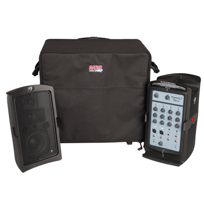 Gator Cases Transport Series Speaker Case with Retractable Pull Handle and Wheels; Fits Small PA Systems (G-PA TRANSPORT-SM)