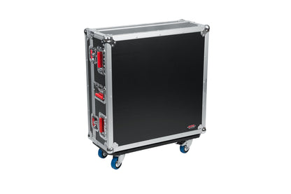 Gator Cases G-TOUR ATA Style Road Case - Custom Fit for Allen and Heath QU24 Mixer with Dog House and Heavy Duty 4" Casters; (G-TOURQU24)