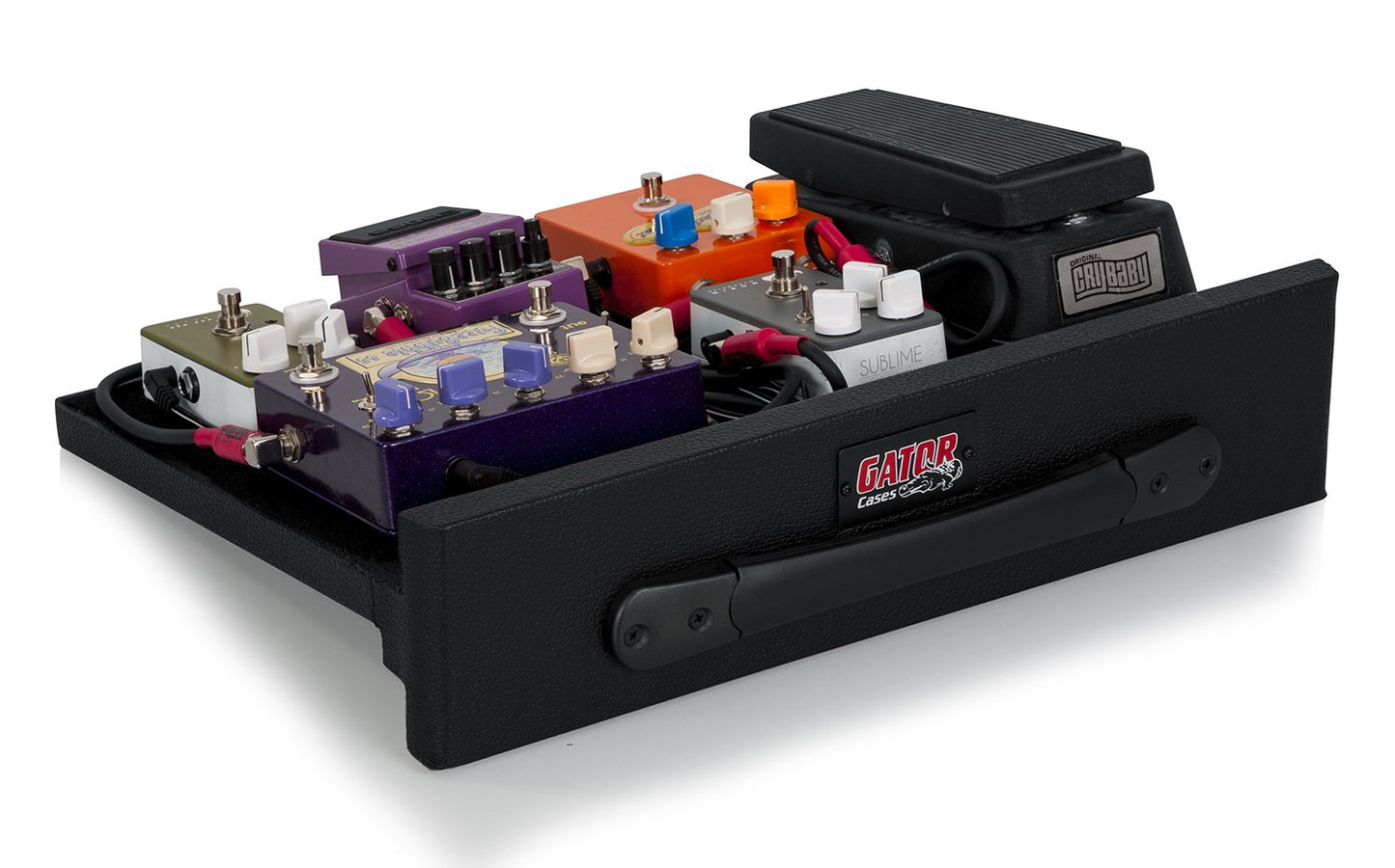 Gator Cases Guitar Effects Pedal Board with Tote Bag, Velcro Surface, and G-BUS Multi-Output Power Supply; Standard Size: 16.5" x 12" (GPT-BL-PWR)