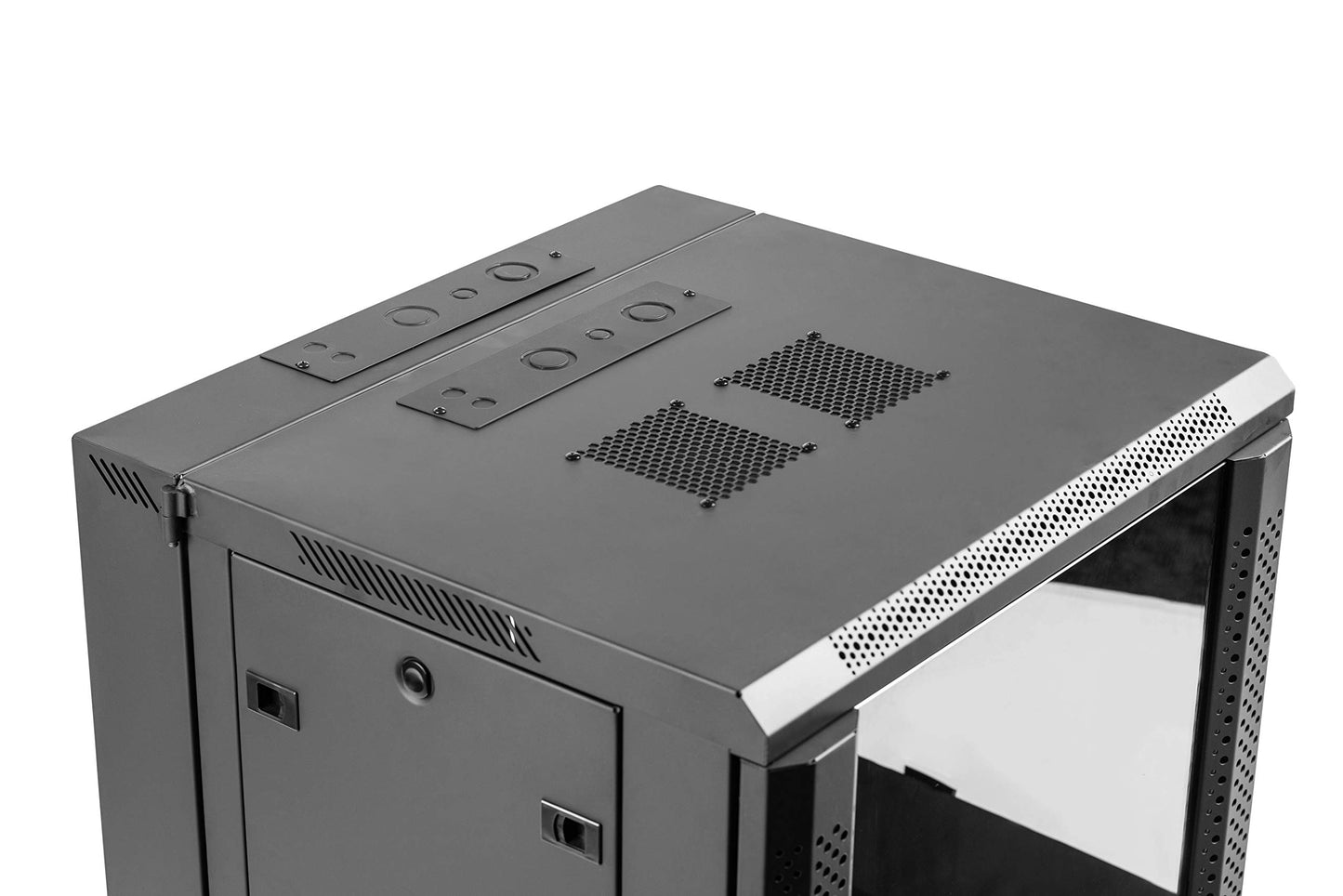 Gator Rackworks Sectional Wall Rack with Glass Door; 9U with 21" Rackable Depth (GRW2009509)