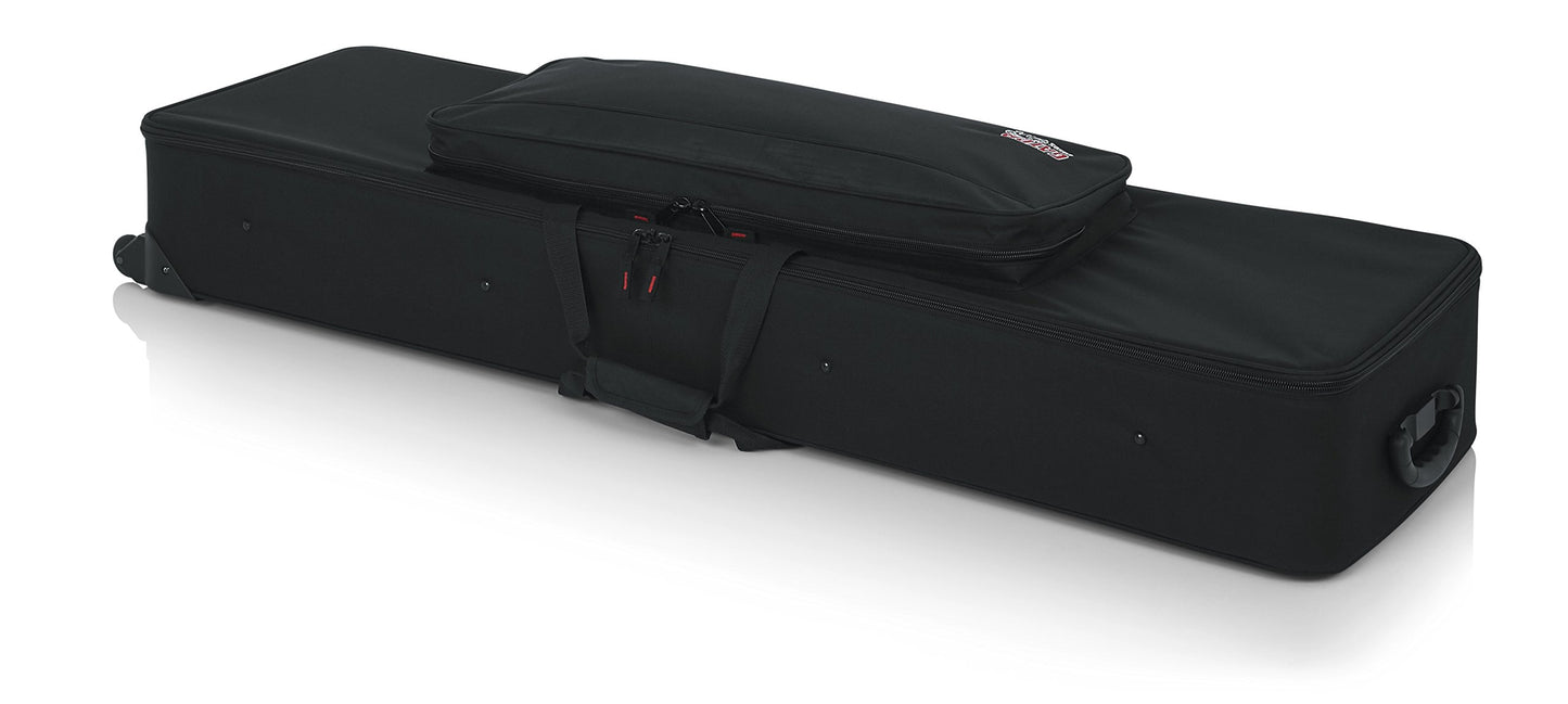 Gator GKB-88-SLIM Cases Lightweight Rolling Keyboard Case for Slim 88 Note Keyboards and Electric Pianos (GK-88 SLIM), Slim 88-Note, Black