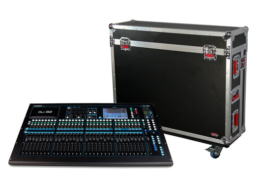 Gator Cases G-TOUR ATA Style Road Case - Custom Fit for Allen and Heath QU32 Mixer with Dog House and Heavy Duty 4" Casters; (G-TOURQU32)