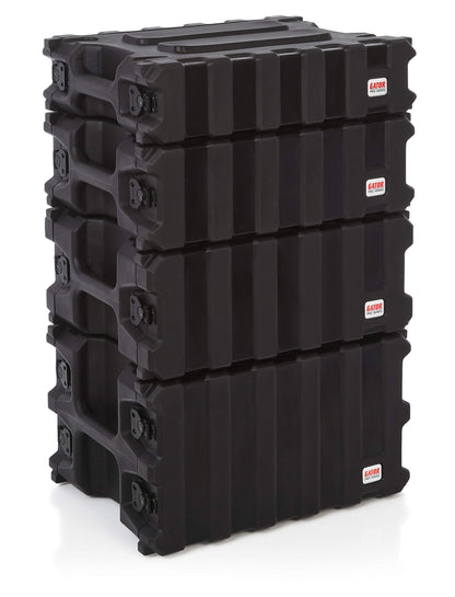 Gator Cases Pro Series Rotationally Molded 6U Rack Case with Shallow 13" Depth; Made in USA (G-PRO-6U-13)