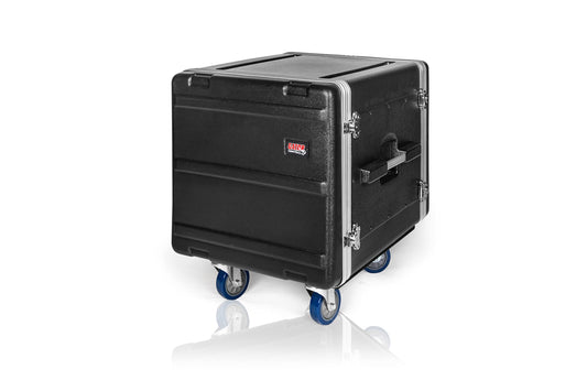 Gator Cases Lightweight ATA Molded Console Rack Case with Heavy Duty Casters; 21" Rackable Depth, 10U (GRC-BASE-10)