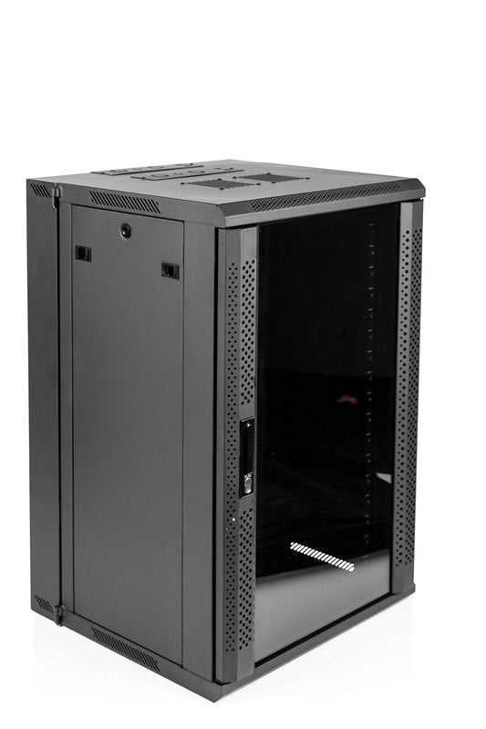 Gator Rackworks Sectional Wall Rack with Glass Door; 18U with 21" Rackable Depth (GRW2018509)