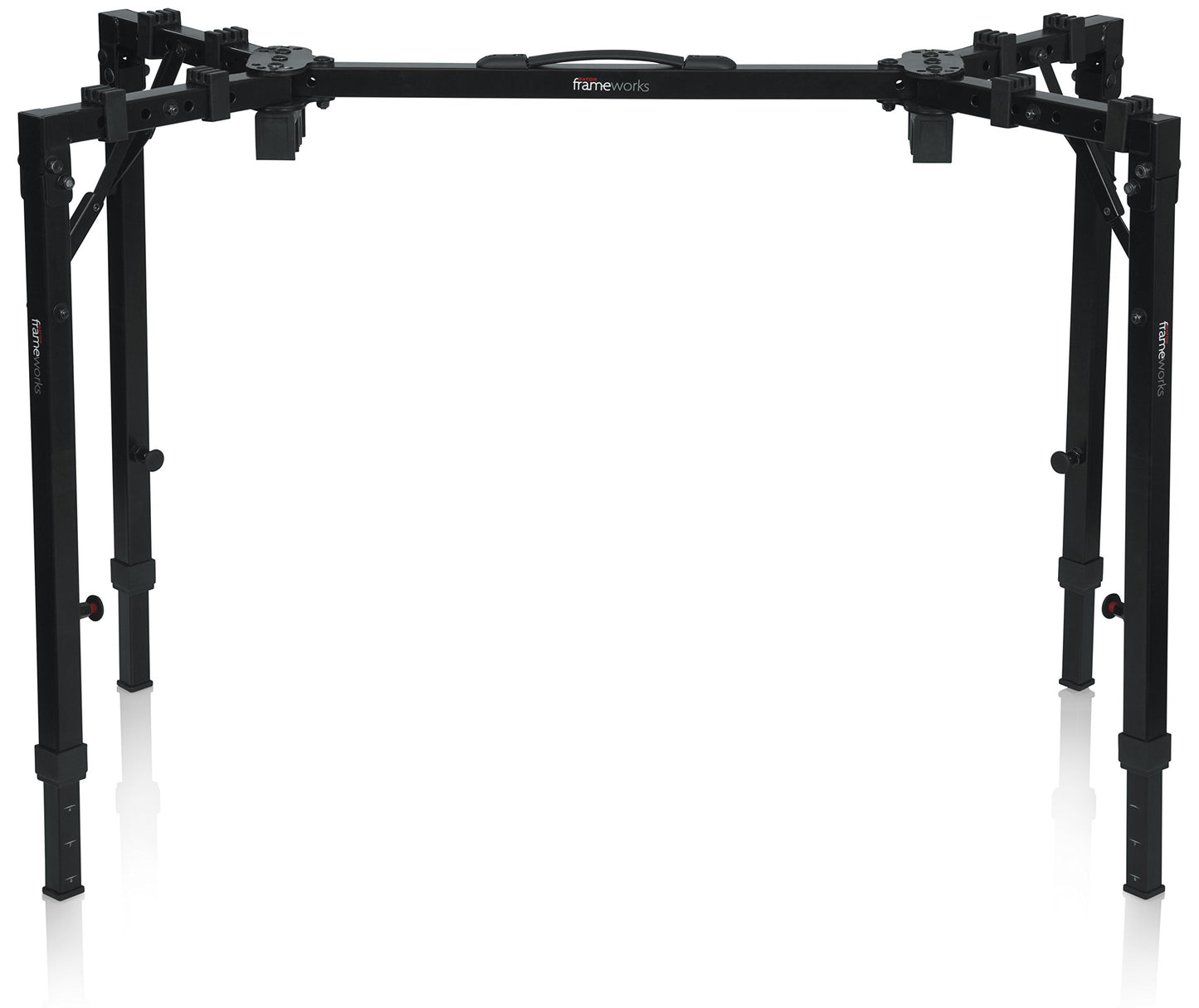 Gator Frameworks Adjustable T-Stand Folding Workstation or Keyboard Stand; Weight Capacity of 250lbs; (GFW-UTL-WS250)