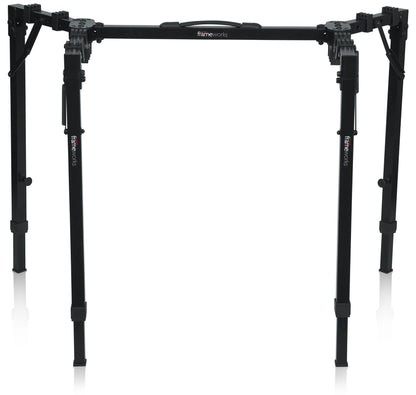 Gator Frameworks Adjustable T-Stand Folding Workstation or Keyboard Stand; Weight Capacity of 250lbs; (GFW-UTL-WS250)