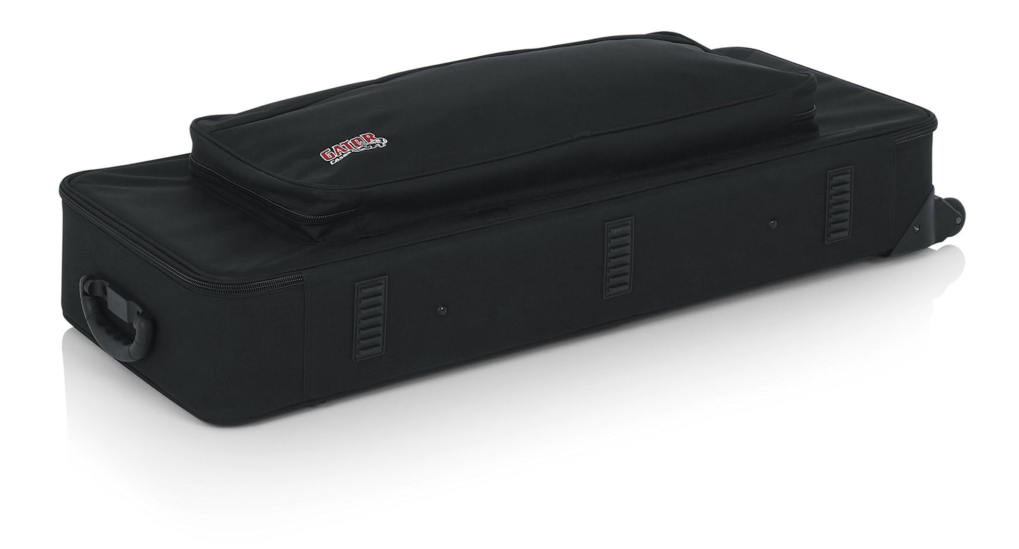 Gator Lightweight Case with Retractable Pull Handle and Wheels Fits Standard 49 Note Keyboards and Electric Pianos (GK-49)