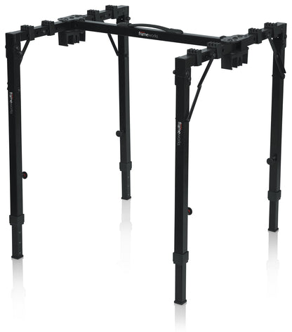 Gator Frameworks Adjustable T-Stand Folding Workstation or Keyboard Stand; Weight Capacity of 250lbs; (GFW-UTL-WS250)