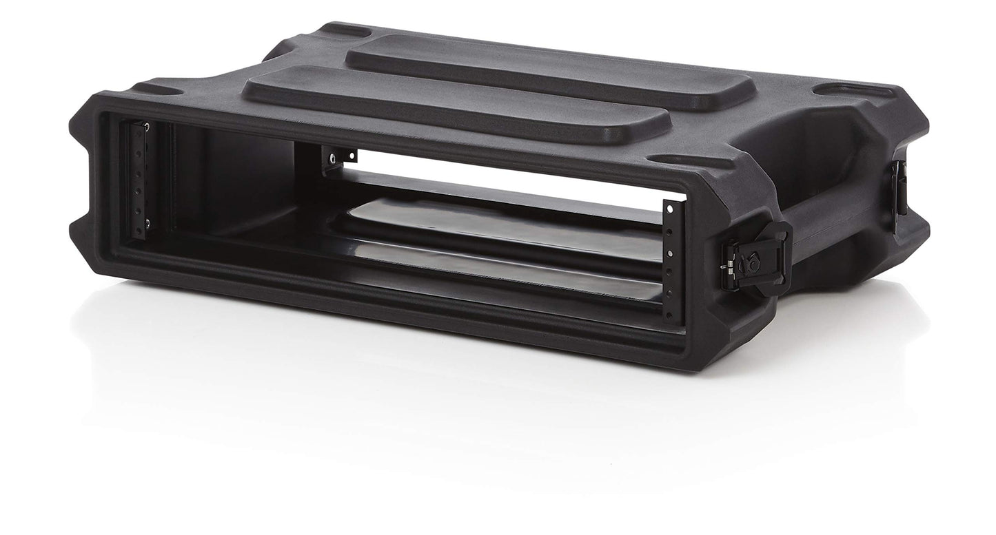 Gator Cases Pro Series Rotationally Molded 2U Rack Case with Shallow 13" Depth; Made in USA (G-PRO-2U-13)