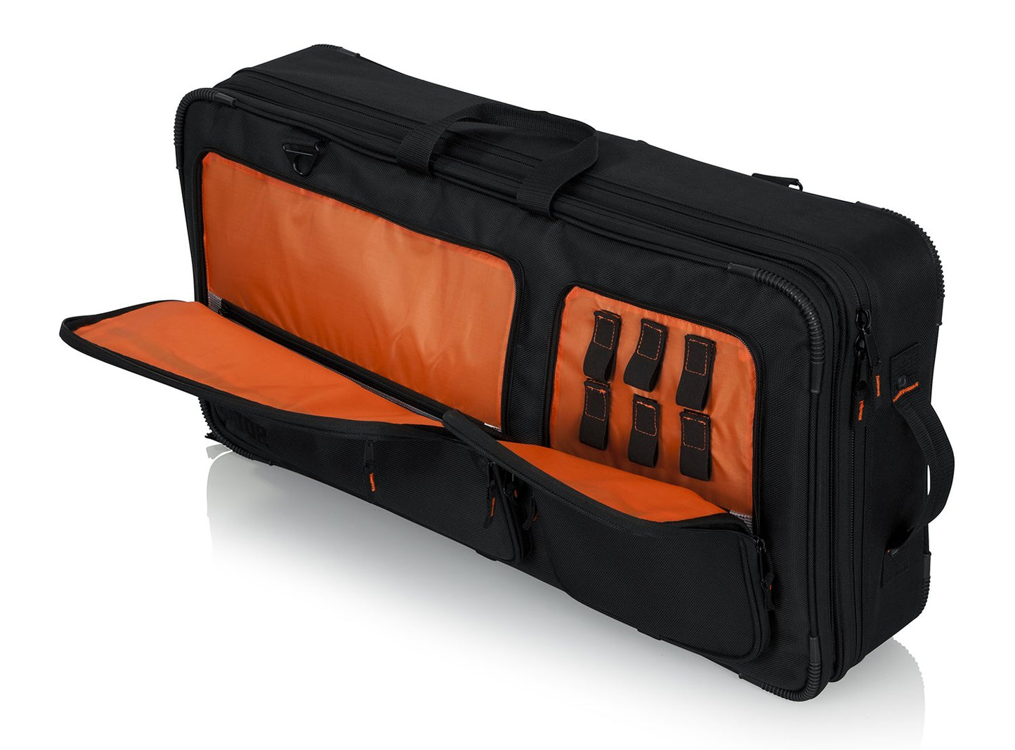 Gator Club Series DJ Backpack with Adjustable Interior and Bright Orange Lining Fits 27" Controllers (G-CLUB-CONTROL-27BP)