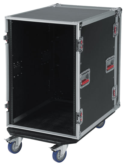 Gator Cases G-TOUR Deep Audio Road Rack with Heavy-Duty Casters and Tour Grade Hardware; 24" Rackable Depth, 16U (G-TOUR 16U CAST)