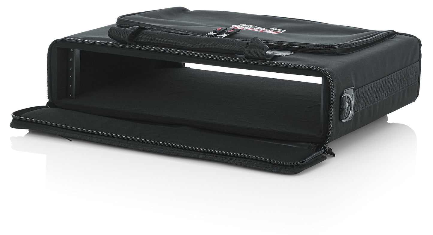 Gator Cases Portable 2U Rack Bag with 14" Rackable Depth; (GRB-2U)