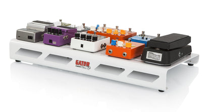 Gator Cases Aluminum Guitar Pedal Board with Carry Bag; Large: 23.75" x 10.66" | White (GPB-BAK-WH)