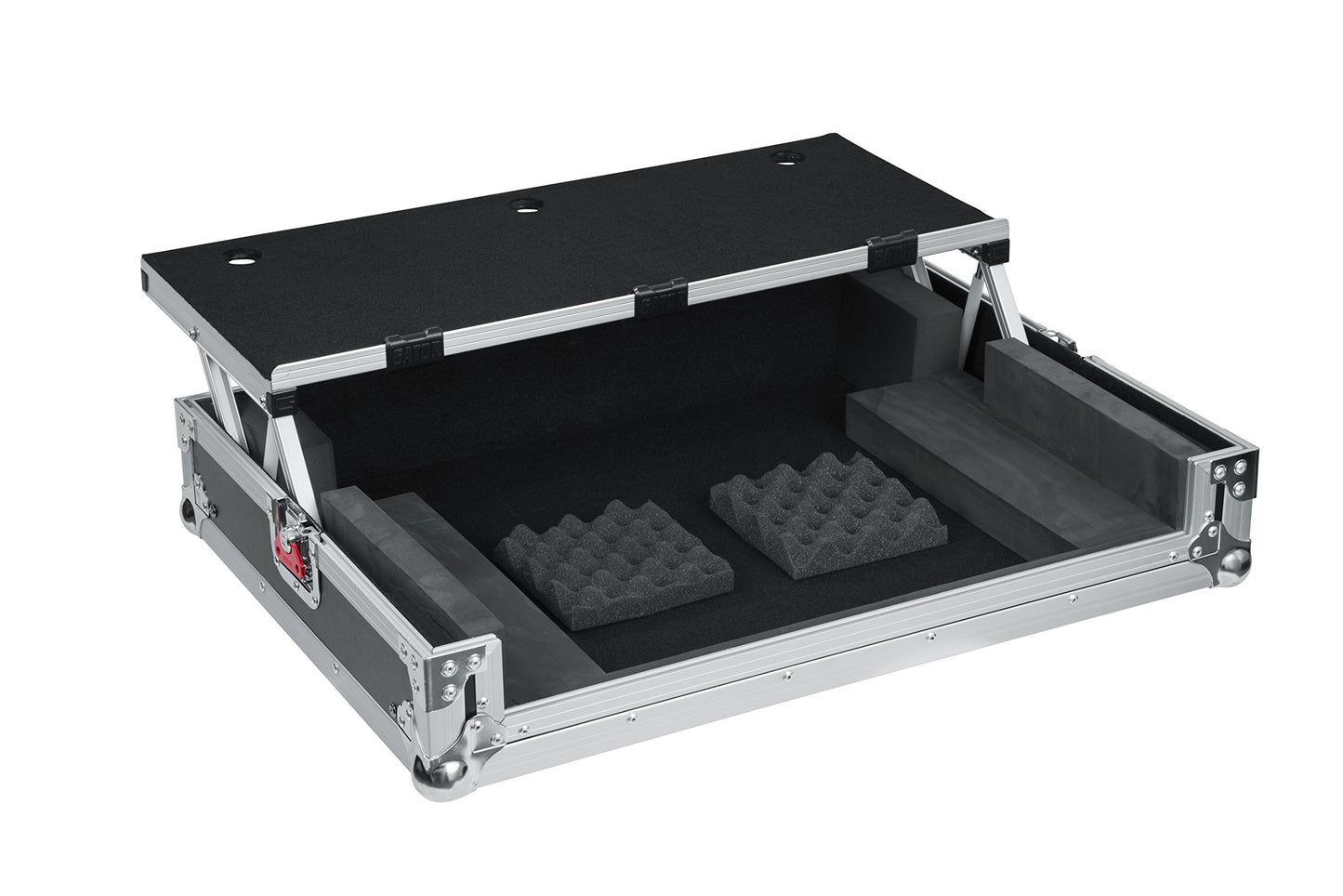 Gator Cases G-TOUR Series ATA Style Road Case for Medium Sized DJ Controllers with Sliding Laptop Platform; (G-TOURDSPUNICNTLB)