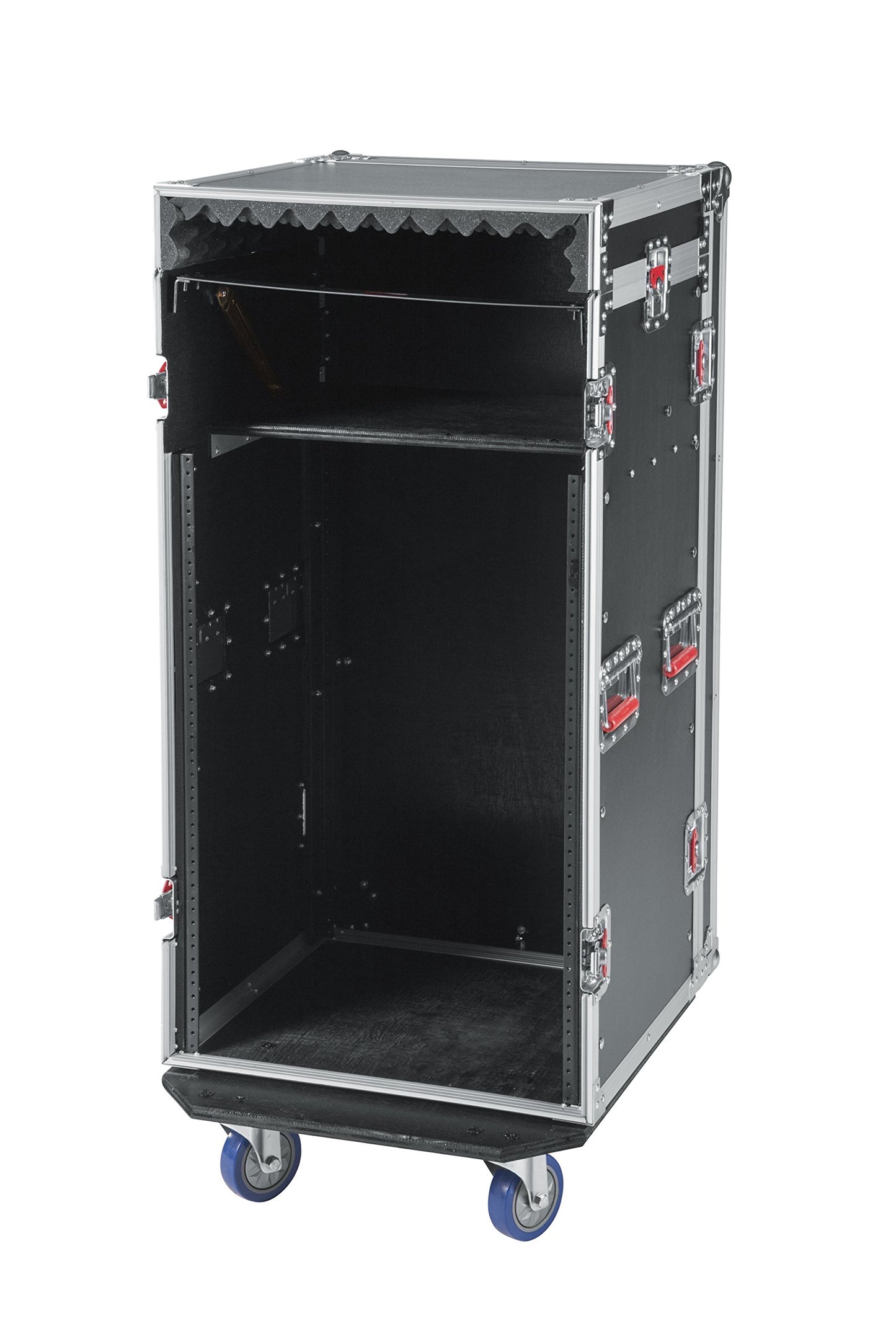 Gator Cases G-TOUR Audio Road Rack with Heavy-Duty Wheels and Tour Grade Hardware; 10U Pop Up Rack Top, and 16U Lower Rack (G-TOUR 10X16 PU)