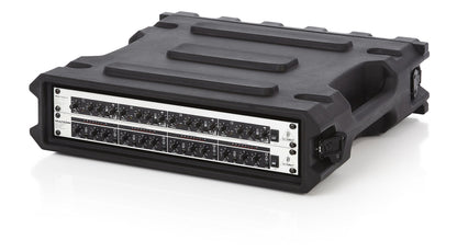 Gator Cases Pro Series Rotationally Molded 2U Rack Case with Standard 19" Depth; Made in USA (G-PRO-2U-19), Black (GPRO2U19)