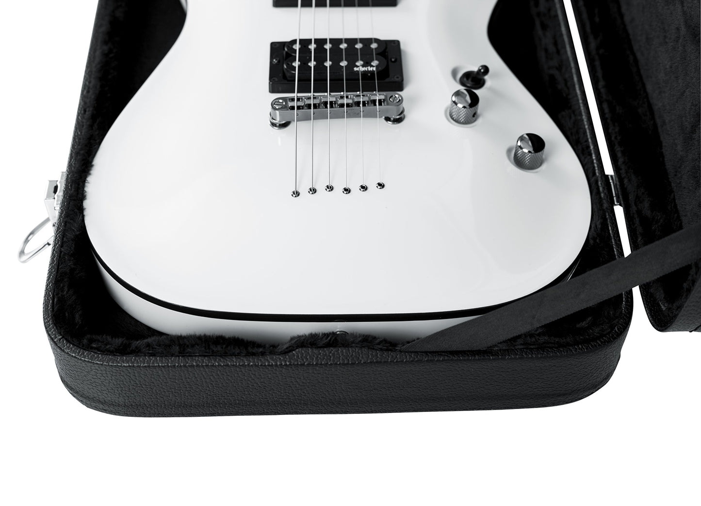 Gator Cases Hard-Shell Wood Case for Standard Electric Guitars; Fits Fender Stratocaster/Telecaster, & More (GWE-ELECTRIC) , Black