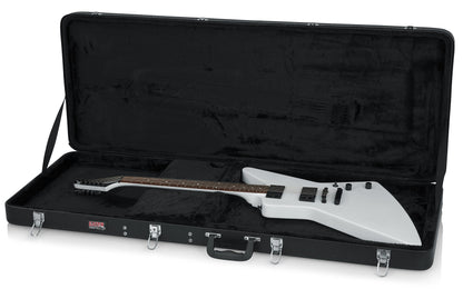 Gator Cases Hard-Shell Wood Case for Extreme Shaped Guitars; Fits Explorer, Flying V, BC Rich, & More (GWE-EXTREME)