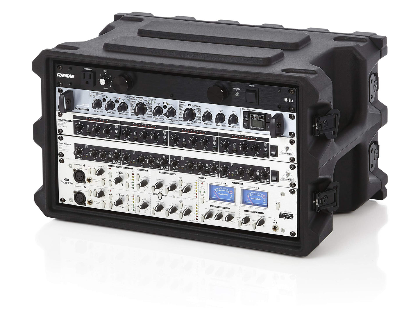 Gator Cases Pro Series Rotationally Molded 6U Rack Case with Shallow 13" Depth; Made in USA (G-PRO-6U-13)