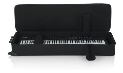 Gator GKB-88-SLIM Cases Lightweight Rolling Keyboard Case for Slim 88 Note Keyboards and Electric Pianos (GK-88 SLIM), Slim 88-Note, Black