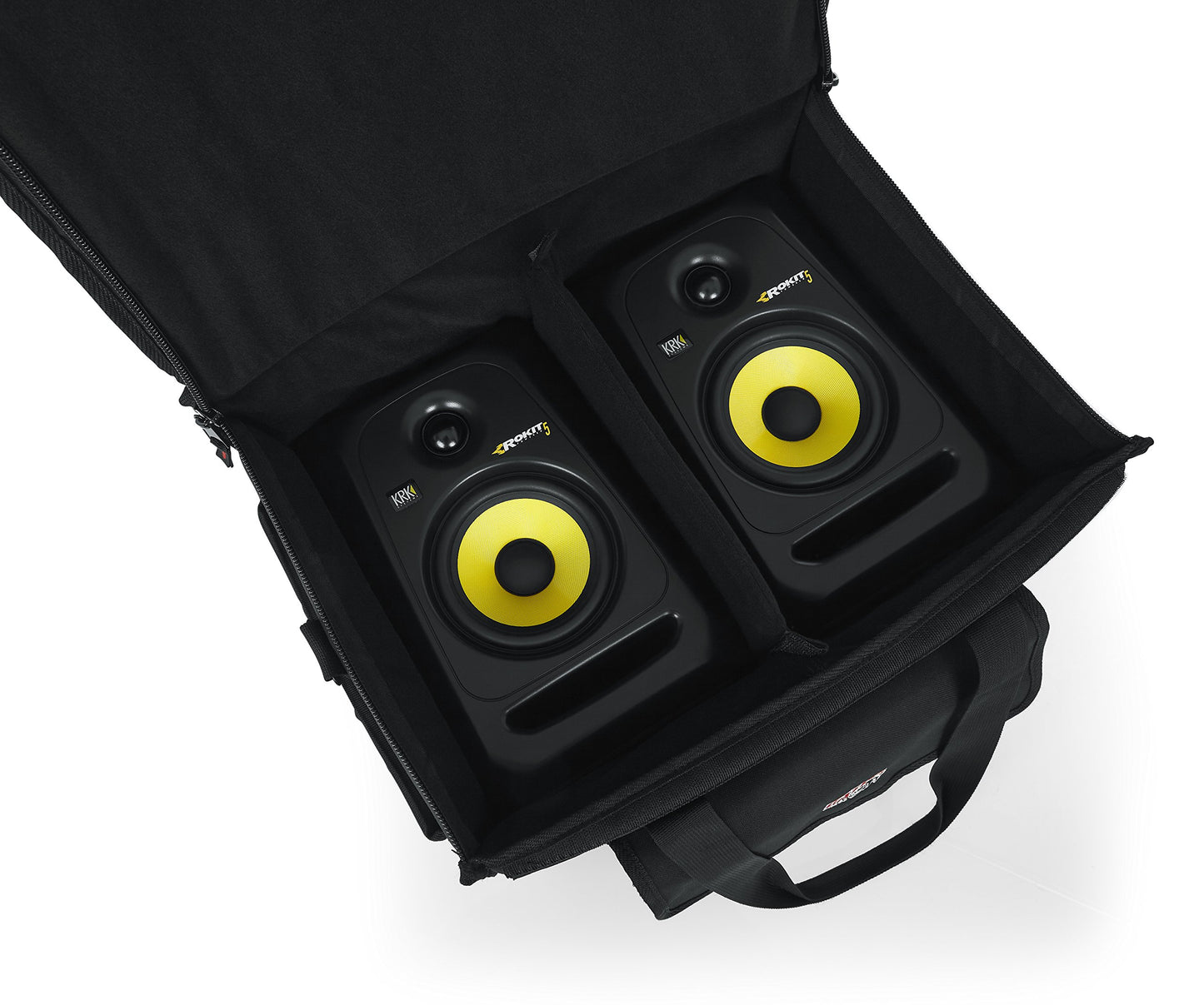 Gator Cases Studio Monitor Tote Bag Holds (2) Powered Monitors Up to 5" Driver Range; Fits JBL, Mackie, KRK, & More (G-STUDIOMON1)