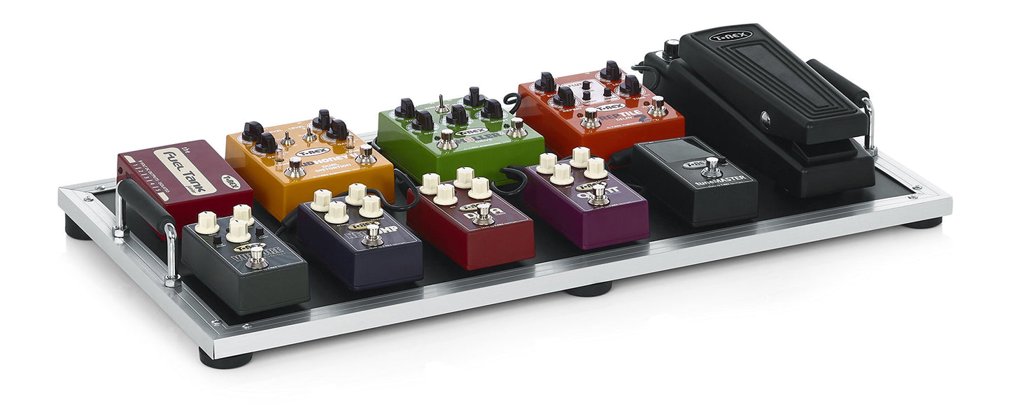 Gator Cases G-TOUR Series Gutiar Pedal board with ATA Road Case, Wheels and Pull Handle; Large: 24" x 11" (G-TOUR PEDALBOARD-LGW) , Black