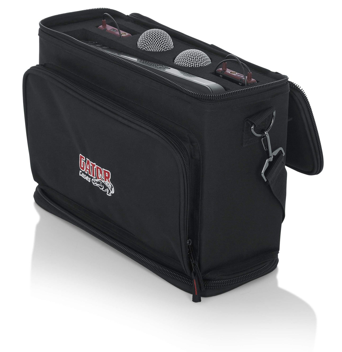 Gator Cases Padded Carry Bag to Hold Shure BLX Style Wireless System with (2) Microphones and (2) Body Packs (GM-DUALW)