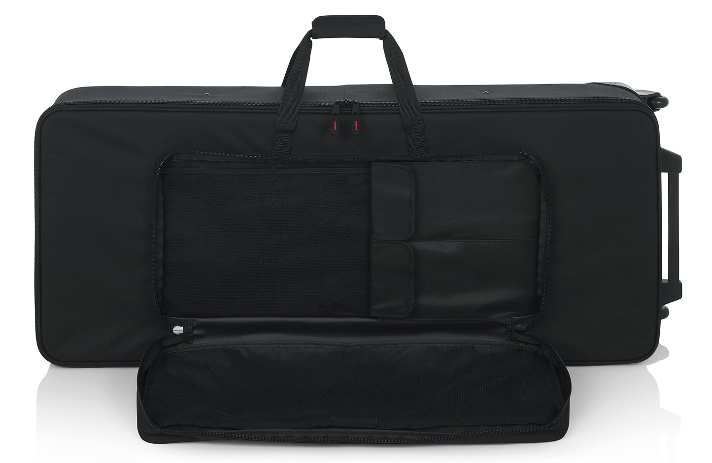 Gator Lightweight Case with Retractable Pull Handle and Wheels Fits Standard 49 Note Keyboards and Electric Pianos (GK-49)