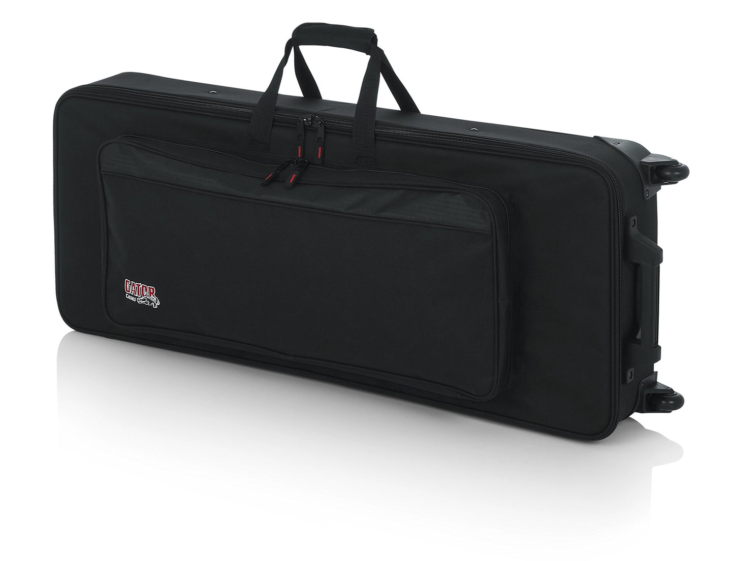 Gator Lightweight Case with Retractable Pull Handle and Wheels Fits Standard 49 Note Keyboards and Electric Pianos (GK-49)