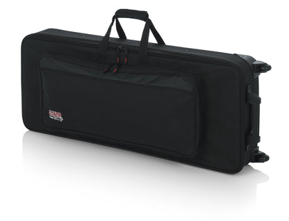 Gator Lightweight Case with Retractable Pull Handle and Wheels Fits Standard 49 Note Keyboards and Electric Pianos (GK-49)