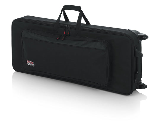 Gator Lightweight Case with Retractable Pull Handle and Wheels Fits Standard 49 Note Keyboards and Electric Pianos (GK-49)