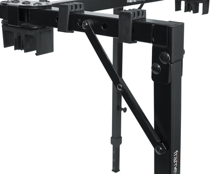 Gator Frameworks Adjustable T-Stand Folding Workstation or Keyboard Stand; Weight Capacity of 250lbs; (GFW-UTL-WS250)