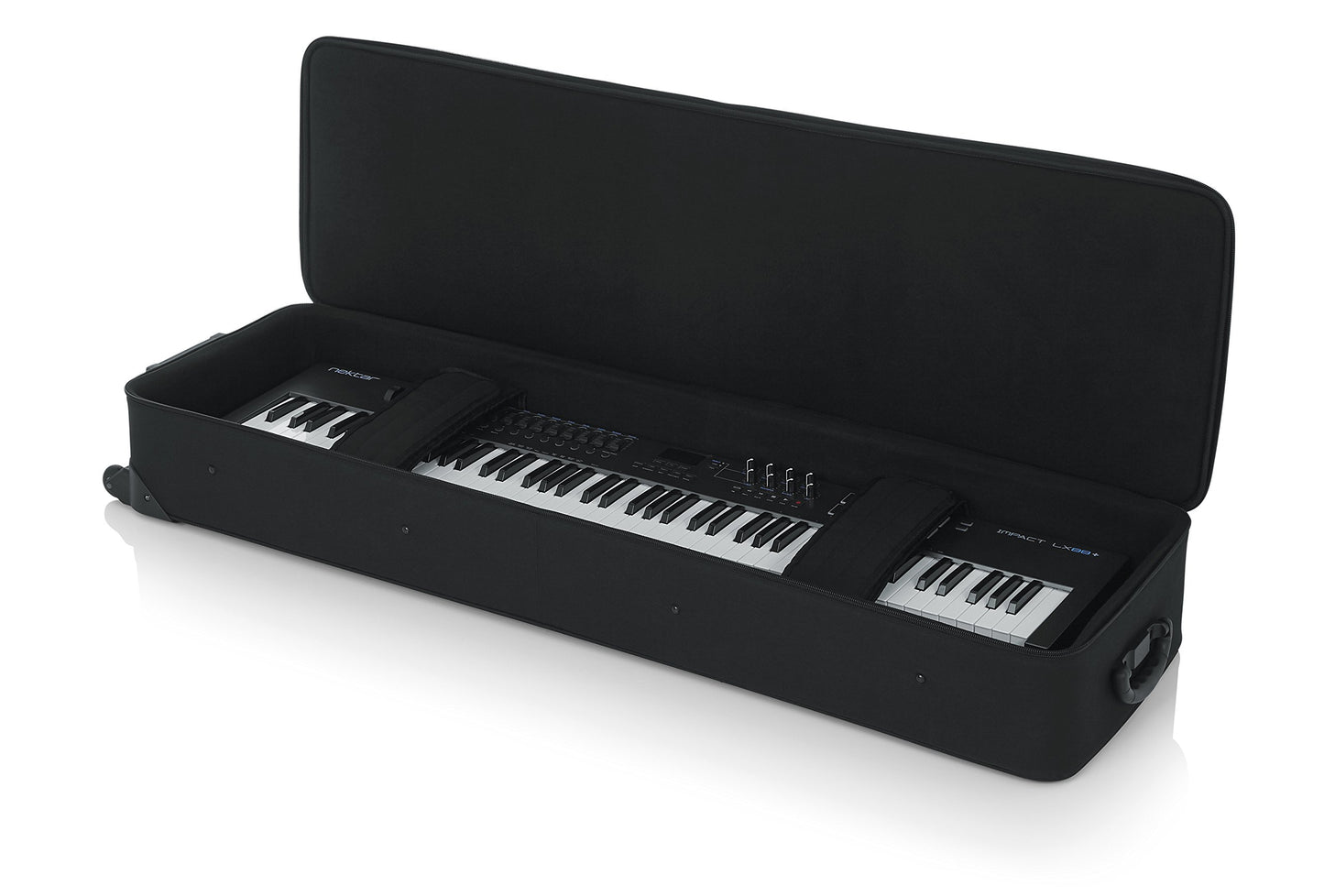 Gator GKB-88-SLIM Cases Lightweight Rolling Keyboard Case for Slim 88 Note Keyboards and Electric Pianos (GK-88 SLIM), Slim 88-Note, Black
